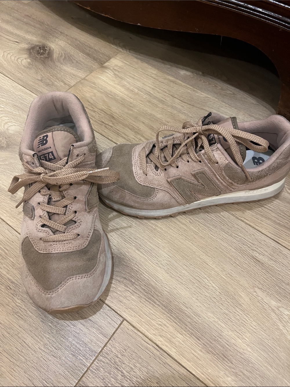 New Balance Women's Taupe Suede Sneakers